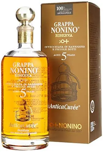 Produktbild: Nonino Grappa Riserva Antica Cuvée Riserva 5 Years in Geschenkpackung (1 x 0.7 l)