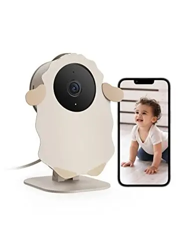 Produktbild: nooie Babyphone-Kamera, 1080P Baby-Kamera, Videomonitor für Babys mit Kamera und App, bidirektionales Audio mit Gegensprechfunktion, Nachtsicht, Bewegungserkennung und Ton