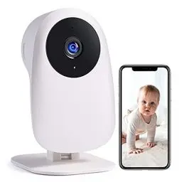 Produktbild: nooie Babyphone mit Kamera, Baby Kamera WLAN, Baby Monitor with Camera und APP, Gegensprechfunktion 1080P HD Nachtsicht Kompatibel mit Alexa und 2.4Ghz WiFi, Bewegungs Geräuscherkennung, Indoor