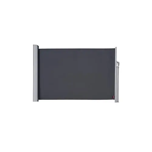 Produktbild: NOOR Seitenmarkise EXKLUSIV 100x350 cm Anthrazit - blickdichter Sichtschutz für Balkon, Terrasse & Garten - ausziehbarer Sonnenschutz/Windschutz inkl. Befestigungen - imprägniert und wasserabweisend