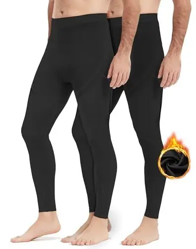 Produktbild: NOOYME Lange Unterhosen Herren Thermohose Herren warme Unterhose Männer Lang Thermounterwäsche Herren Funktionsunterwäsche Skiunterwäsche Thermo Unterhose Herren Leggings Herren für Winter Sport