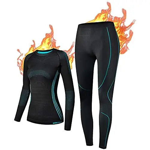 Produktbild: NOOYME Funktionsunterwäsche Damen Thermounterwäsche Damen Warm & Atmungsaktiv Funktionswäsche Damen Funktionsunterwäsche Damen Lang Skiunterwäsche Set Damen