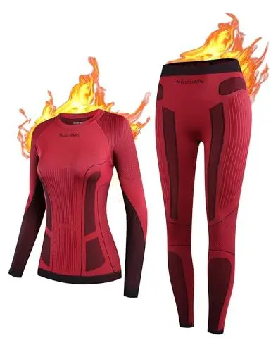 Produktbild: NOOYME Thermounterwäsche Damen Set - Warme Funktionsunterwäsche Winter Elastische Skiunterwäsche Atmungsaktive Thermo Unterwäsche für Frauen