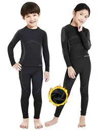 Produktbild: NOOYME Thermounterwäsche Kinder Set Skiunterwäsche Kinder Thermo Unterwäsche Extra Warme Funktionsunterwäsche Kinder Thermounterwäsche für Unisex Sportunterwäsche Kinder Fussball