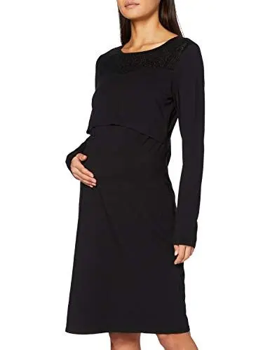 Produktbild: Noppies Damen Dress Nurs Corsham Kleid, Black - P090, 36 EU
