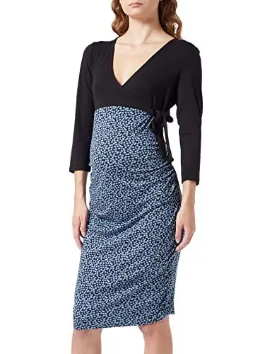 Produktbild: Noppies Damen Dress Olney Nursing 3/4 Sleeve Allover Print Kleid, Black - P090, 40 EU
