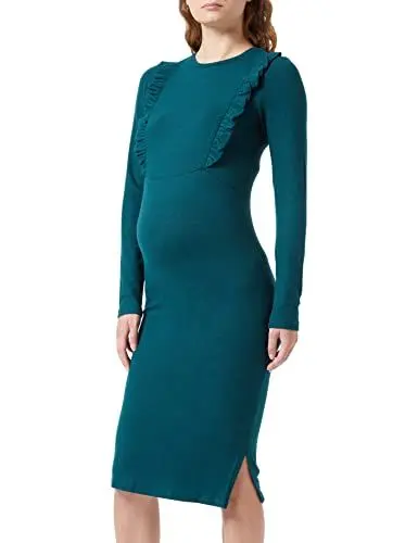 Produktbild: Noppies Damen Dress Paducah Nursing Long Sleeve Kleid, Deep Teal - P177, 44 EU