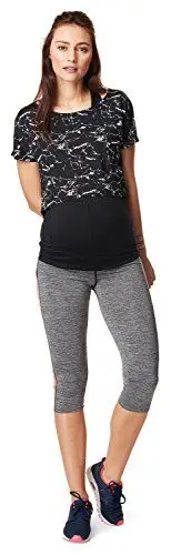 Produktbild: Noppies Damen Tee ss Florien Umstands Sport T-Shirt, Schwarz (Black C270), 44 (Herstellergröße: XX-Large)