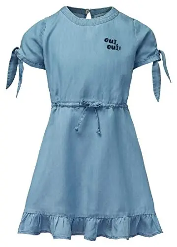 Produktbild: Noppies Kids Mädchen Girls Dress Longsleeve Guigang Kinderkleid, Dusk Blue-P596, 104