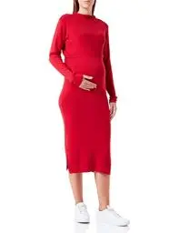 Produktbild: Noppies Maternity Damen Dress Sesser Nursing Long Sleeve Kleid, Jester red-P977, L