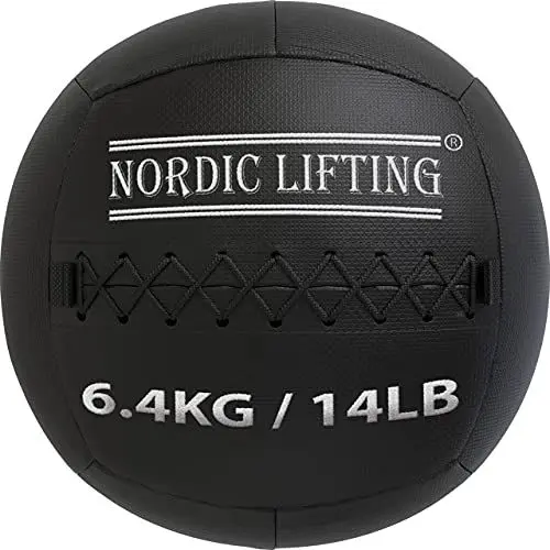Produktbild: Nordic Lifting Wall Ball für Crossfit & Fitness - Medizinball für das Training im Fitnessstudio und Krafttraining - 14 Pfund