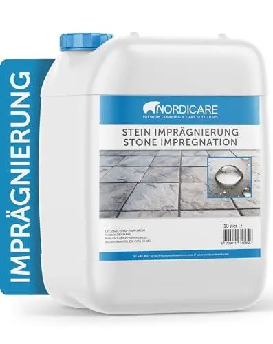 Produktbild: Nordicare (10L) Steinimprägnierung für Außen I Stein Imprägnierung universal anwendbar I Steinversiegelung, Steinplatten Versiegelung