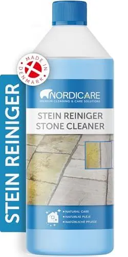 Produktbild: Nordicare (1L) Steinreiniger Konzentrat effektiv & universell anwendbar - Steindusche für außen & innen - Intensiv Stein-Reiniger, Steinplatten Reinigungsmittel