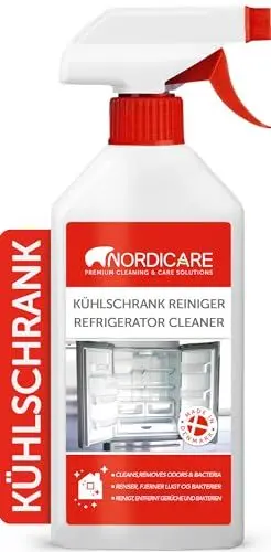 Produktbild: Nordicare Kühlschrank Reiniger (500ml) Kühlschrankreinigungsspray gegen Ablagerungen und Kühlschrankgeruch - extra effektiver Kühlschrank hygiene Reiniger zur Kühlschrankreinigung