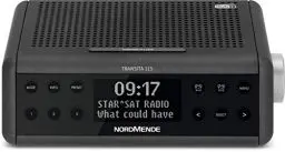 Produktbild: Nordmende Transita 115 – Digital-Radiowecker (DAB+/UKW Uhrenradio mit doppeltem Alarm, Sleep Timer, Snooze-Funktion, dimmbares OLED-Display mit Uhrzeit- und Infoanzeige, 3 Watt) anthrazit