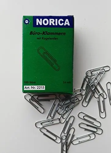 Produktbild: NORICA 2215 Büroklammern 24 mm verzinkt rund
