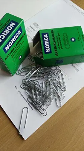 Produktbild: NORICA 2260 Büroklammern 50 mm verzinkt rund