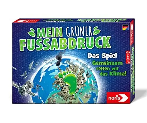 Produktbild: Noris 606012030 - Mein grüner Fußabdruck: Das Spiel - Brettspiel mit Quiz-Karten zum Thema Klimawandel & Umweltschutz, für Kinder ab 8 Jahre, 1-4 Spieler