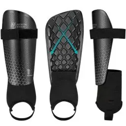 Produktbild: Northdeer Kinder Schienbeinschoner Fussball mit Knöchelschutz - Shin Guards für Kinder Jungen Mädchen (Schwarz S)