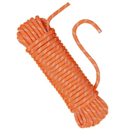 Produktbild: NorthPada 10 mm x 30 Meter Statisches Nylon Seil Outdoor Kletterseil für Knüpfübungen, Baumpfleger Baumarbeits, Marine, Anker, Boot, Abseil, Notfall, Schaukel, Orange