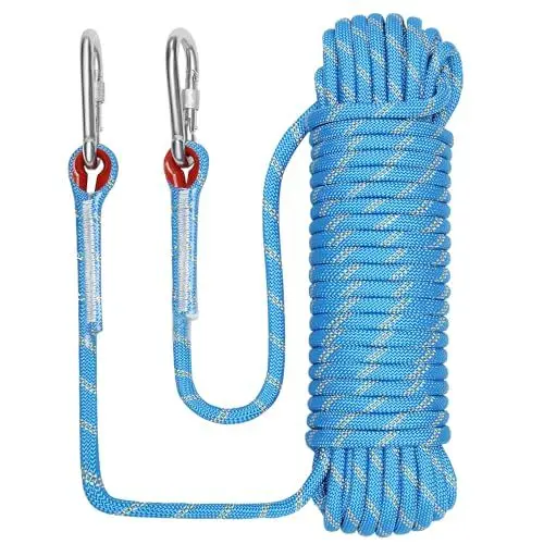 Produktbild: NorthPada Statisches Nylon Seil Outdoor Kletterseil für Knüpfübungen, Baumpfleger Baumarbeits, Marine, Anker, Boot, Abseil, Notfall, Schaukel, 10 mm x 10 Meter Blau