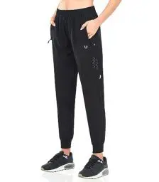 Produktbild: NORTHYARD Jogginghose Damen Leichte Schnelltrocknend Trainingshose Stretch Fitness Sporthose Lang Wasserdicht Wanderhose mit Reißverschlusstaschen Schwarz XXL