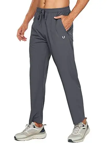 Produktbild: NORTHYARD Jogginghose Herren Sporthose Herren Lang Leichte Schnelltrocknend Trainingshose Freizeithose Laufhose für Fitness Sport mit Reißverschlusstaschen Dunkelgrau L