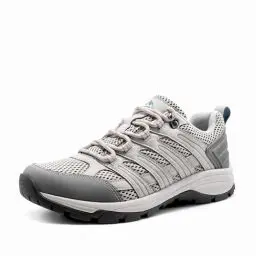 Produktbild: NORTIV 8 Damen Wanderschuhe rutschfest Outdoorschuhe Trekkingschuhe Atmungsaktiv Hiking Wanderhalbschuhe Wander Schuhe,Size 40,Hellgrau-Pu,SNHS222W