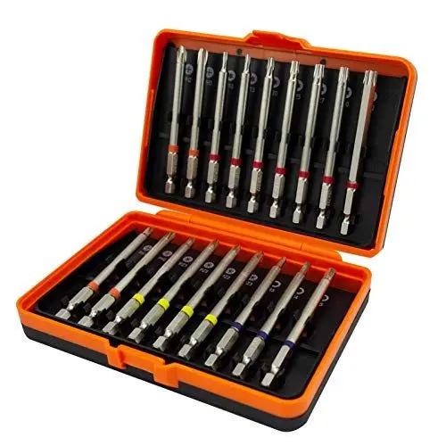 Produktbild: NORTOOLS 18-teiliger Schraubendreher-Bitsatz (90mm) | CrV-Stahl nickelbeschichtet mit Sechskant-Aufnahme | PH/PZ/TORX/Hex magnetische Spitzen | Für Möbel, Elektronik & Autoreparatur