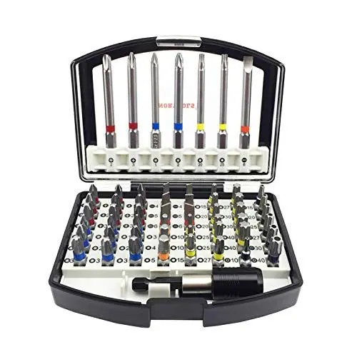 Produktbild: NORTOOLS 56-teiliger Schraubendreher-Bitsatz aus S2-Legierungsstahl | Magnetischer Hex-Aufnahmehalter + 25mm/75mm Bits | PH/PZ/SL/TORX/Sicherheitsbits | Für Möbel, Elektronik, Auto & Reparatur