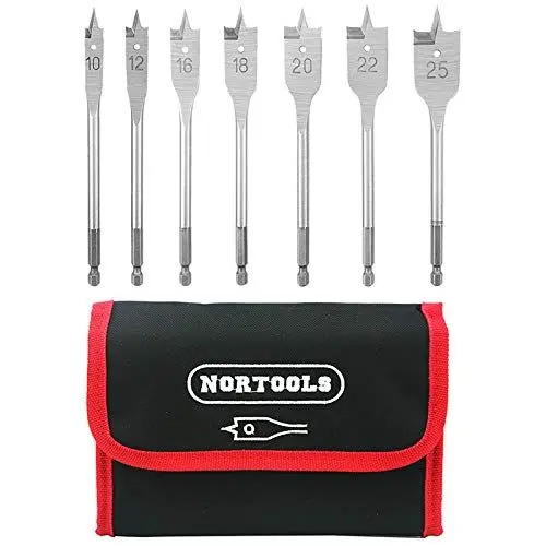 Produktbild: NORTOOLS Professionelle Flachschneider Holzbohrer Set 1/4 schnellen änderung Schaft Lochschneider Werkzeuge