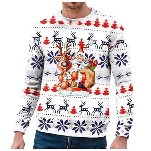 Produktbild: Norweger Pullover Herren, Fitness Geschenke Männer, Lustige Socken Herren 39-42, Shirt Weihnachten Herren Geschenke Für Sportler Männer, Ausgefallene Geschenke Männer