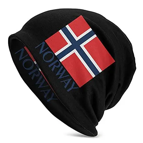 Produktbild: Norwegische Flagge Dünne Strickmützen Herren Damen Mützen Gestrickte Hedging Caps