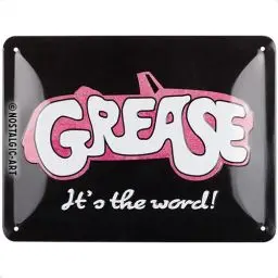 Produktbild: Nostalgic-Art Retro Blechschild, 15 x 20 cm, Grease – It's the word – Geschenk-Idee für Film-Fans, Original Lizenzprodukt (OLP), aus Metall, Vintage Design, Blechschilder Sprüche