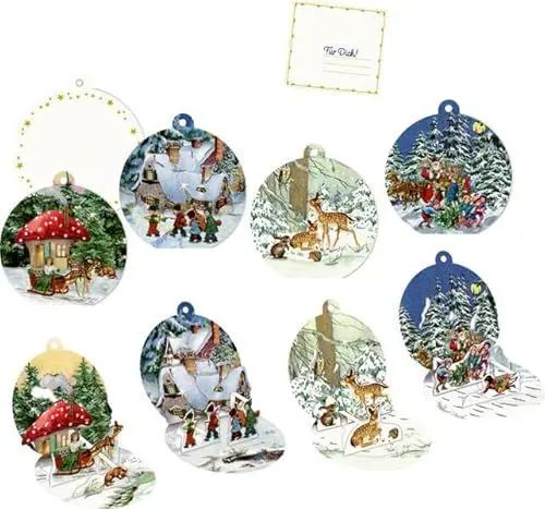 Produktbild: Nostalgische Geschenkanhänger - Pop-up mit Kuvert