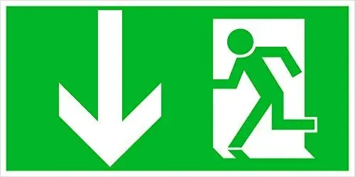 Produktbild: Notausgang Schild, Rettungskennzeichnung sehr stabil (Notausgang unten)