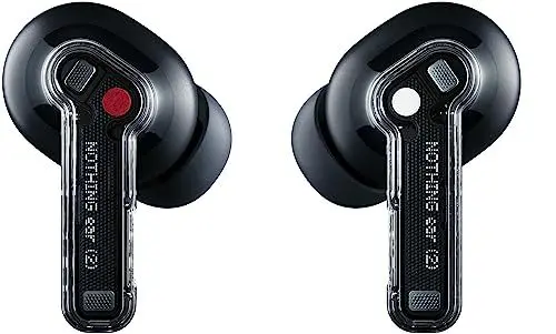 Produktbild: Nothing Ear (2) – Kabellose Kopfhörer mit ANC (Active Noise Cancelling), Hi-Res Audio-Zertifizierung, Dual Connection, leistungsstarker benutzerdefinierter 11,6-mm-Treiber – Schwarz