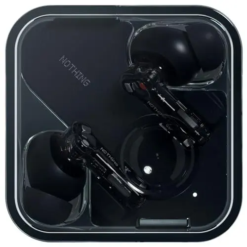 Produktbild: Nothing Ear kopfhörer kabellos Bluetooth mit ChatGPT-Integration, Hi-Res-Audio, Aktive Geräuschunterdrückung, Fortgeschrittener Equalizer, und bis zu 40,5 Stunden Wiedergabezeit - Schwarz