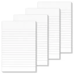 Produktbild: Notizblock A6 Liniert Abreißbar 4 Stück Notizblöcke A6 Blanko Schreibblock Liniert A6 Notizblöcke Kariert Kleiner Din A6 Schreibblock Liniert Mini Notizzettel Block Din A6 Notizblock 50 Blatt/Buch