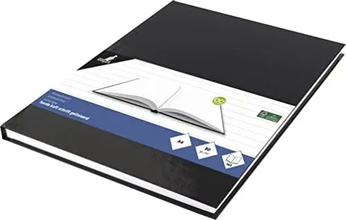 Produktbild: Notizbuch Kangaro A4 liniert hard cover 80 blatt 80g schwarz