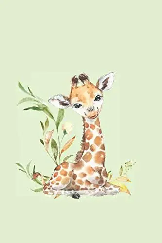 Produktbild: Notizbuch für Kinder – kleine Giraffe - Malbuch - Skizzenbuch, Schule - für Jungen & Mädchen, Notizheft, blanko DIN A5 120 Seiten