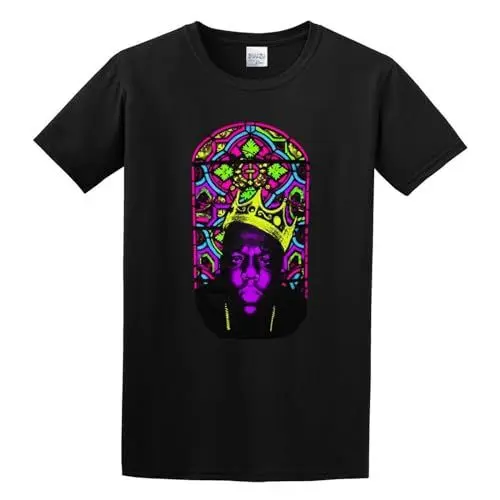 Produktbild: Notorious Big Biggie Crown Stained Glass T-Shirt Black S