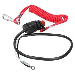 Produktbild: Notstoppschalter für Motormotor, Universal-Stoppschalter für Bootsaußenborder mit Sicherheitsleinen-Lanyard-Kit, Notausschalter mit Leine