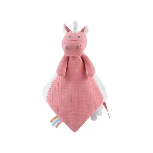 Produktbild: Noukie's - Schmusetuch für Kinder - Schmusetuch aus Veloudoux - Lina, das Einhorn - Viele Funktionen - Rosa - 1 Stück