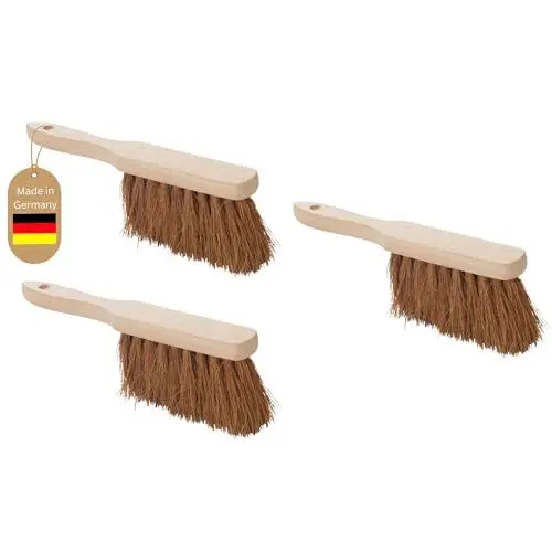 Produktbild: Novaliv 3X Handfeger KOKOSBORSTEN Autohandfeger Besen weiche Borsten Kokosfeger Industriehandfeger Auto Schneebesen Holz Hand Brush Handfeger Grob Handfeger Campen Besen Auto Handfeger Draußen