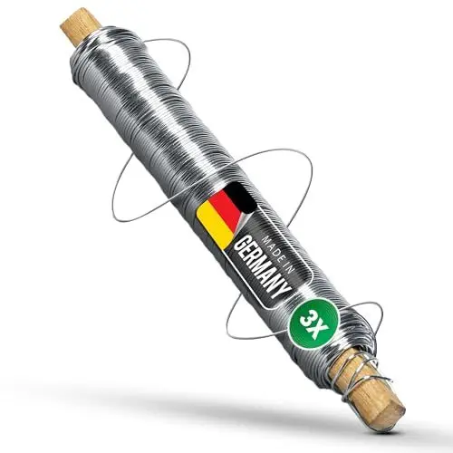 Produktbild: Novatool Wickeldraht I 0,65 mm I Drahtrolle I Basteldraht Gartendraht Blumenbindedraht Bindedraht Biegedraht Pflanzendraht rostfrei Dekoband (3, 0,65 verzinkt)
