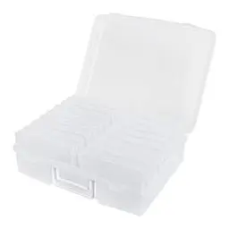 Produktbild: Novelinks Fotoaufbewahrungsbox mit 16 einzelnen Fotoschachteln, für Werkzeuge, Bastelarbeiten, Fotos, 36x28x13cm (Transparent)