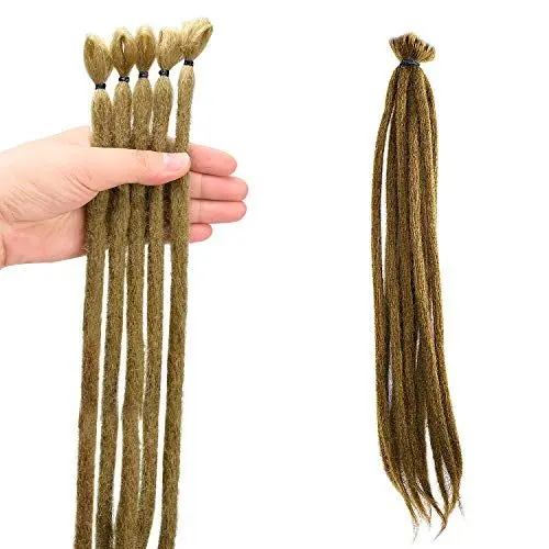 Produktbild: Noverlife 10PCS 50cm Braun Dreadlock-Erweiterungen, Einseitig Gehäkelte Synthetische Dreadlocks Zubehör, Jamaika Punk Hip-Hop Reggae Hair Braiding Perücken Faux Locs für Mode Männer Frauen