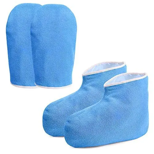 Produktbild: Noverlife Paraffinwachs Badehandschuh & Stiefel, feuchtigkeitsspendende Arbeitshandschuhe, Fuß Spa Abdeckung, Handbehandlungsset, Paraffin Wachs Wärmer isolierte Handschuhe Fuß für Frauen