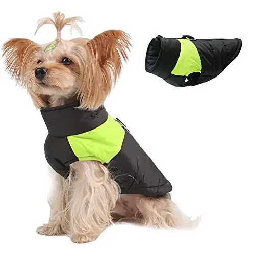 Produktbild: Novetec Warme Hundemantel Winter, Hundejacke wasserdichte Hund Wintermantel für Kleine Mittel Große Hunde Katze Winterweste Winddichte Haustierkleidung mit Geschirrloch (5XL, Grün)